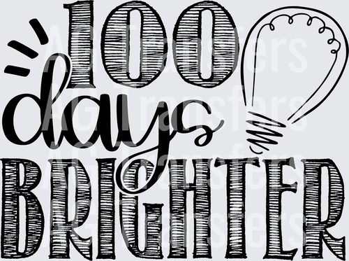 100 days brighter no background