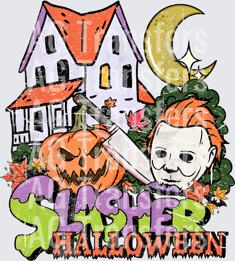 Slasher Halloween distressed