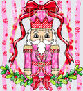 Nutcracker bow frame with garland