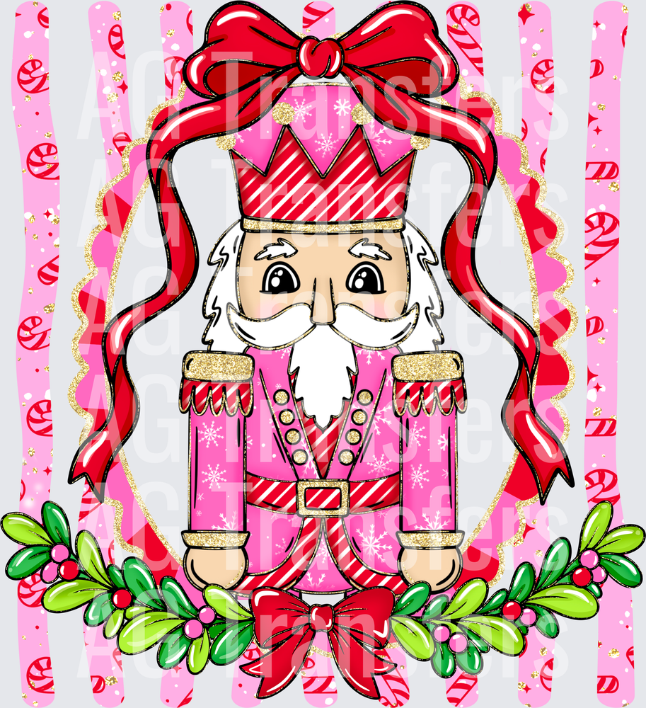 Nutcracker bow frame with garland