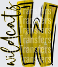 Wildcats W Black Lettering