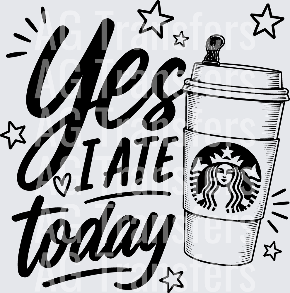 YES I ATE TODAY STARBUCKS black