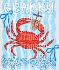 Crabby before coffee blue
