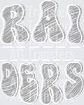 Sketch Mascot Names RAIDERS GRAY WHITE
