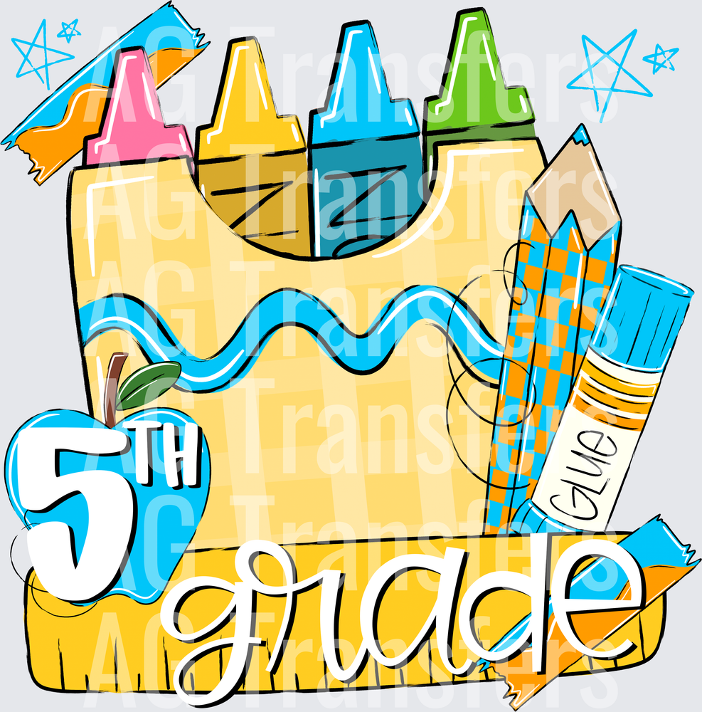 BACK TO SCHOOL BLUE 5TH GRADE
