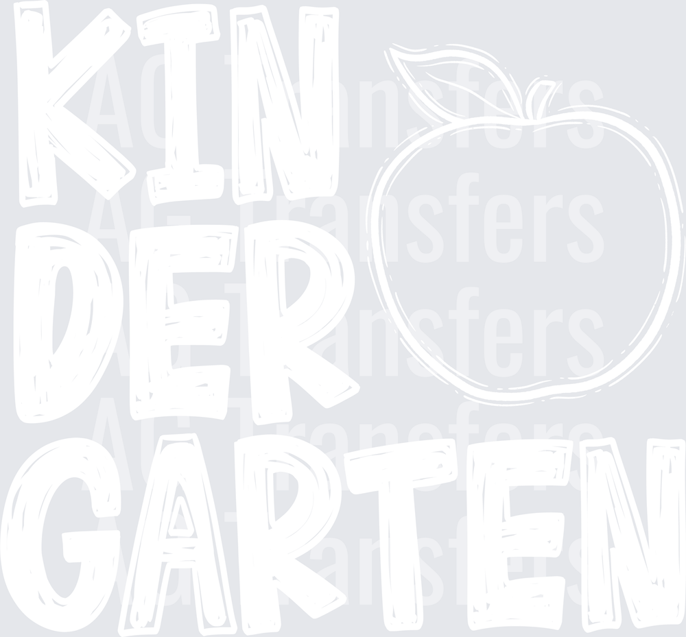 Back to School Apple Grade Level Kindergarten three line