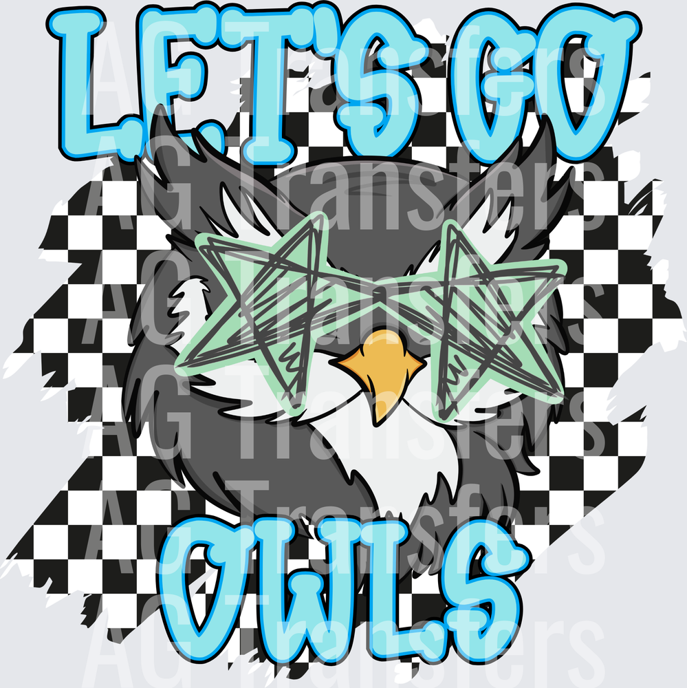 Let’s go owls checkered