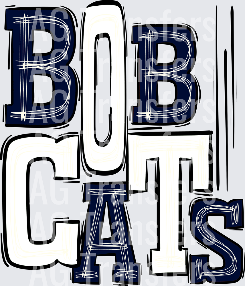 Bobcats Navy and White