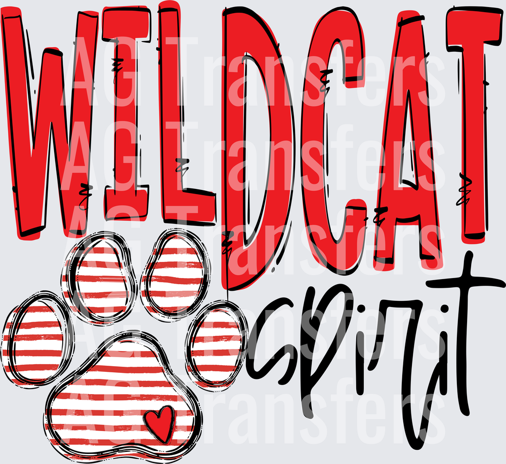 Team Go Spirit Wildcat Paw Red