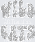 Sketch Mascot Names WILDCATS GRAY WHITE