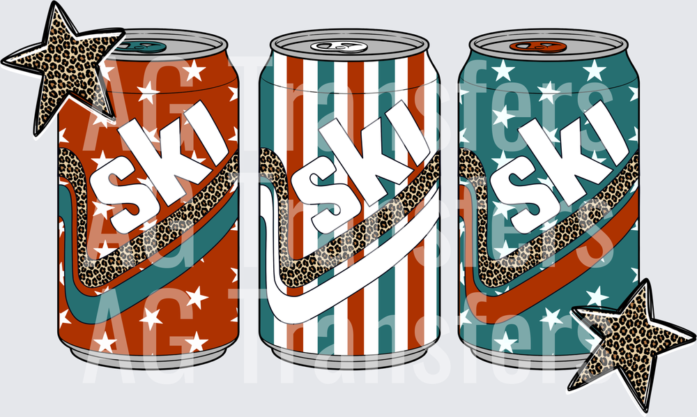 Patriotic cans ski