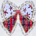 STARS AND STRIPES BOW with WORDS