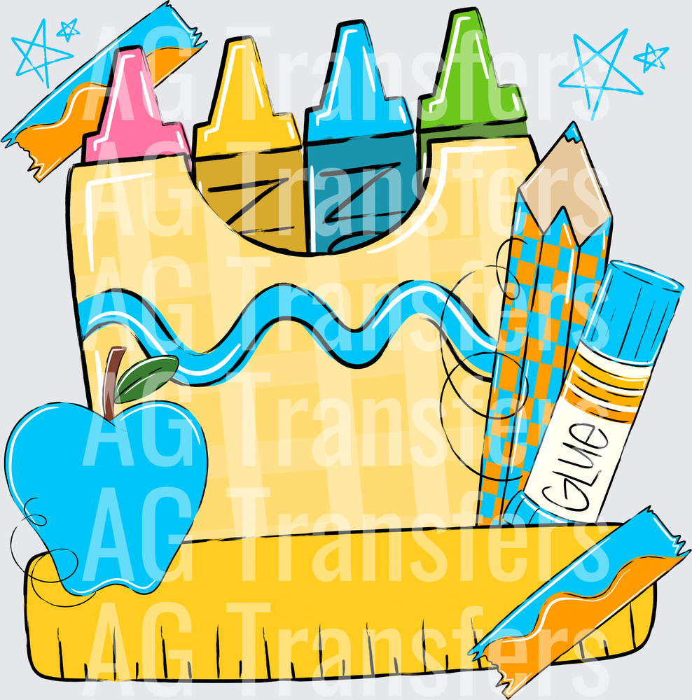 BACK TO SCHOOL BLANK BLUE