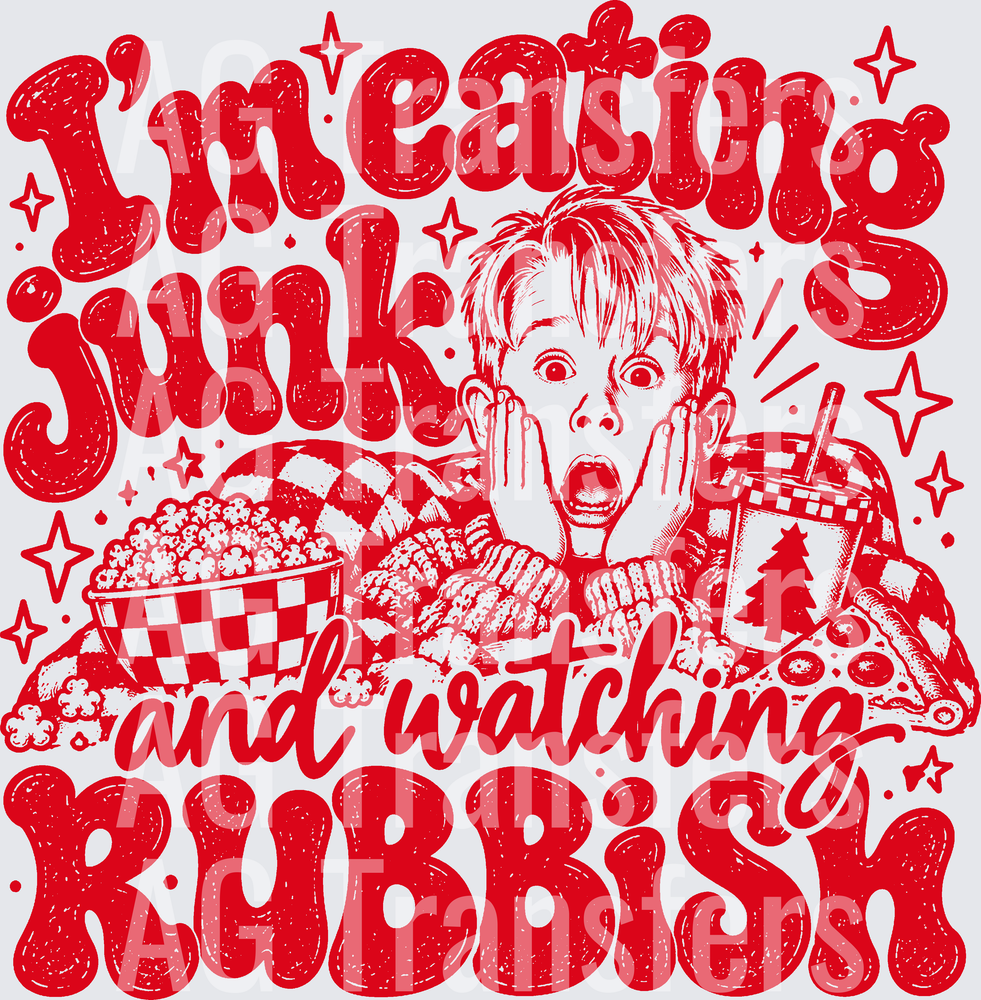 IM EATING JUNK AND WATCHING RUBBISH