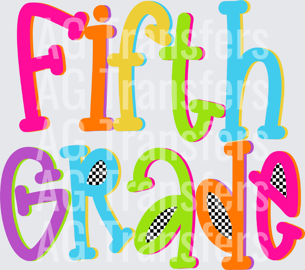FIFTH GRADE COLORFUL CHECKERED
