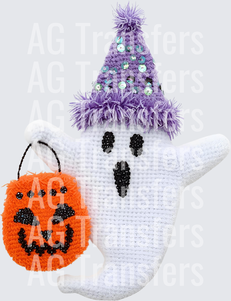 GHOST JACK O LANTERN FAUX YARN