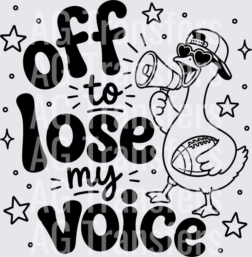 OFF TO LOSE MY VOICE