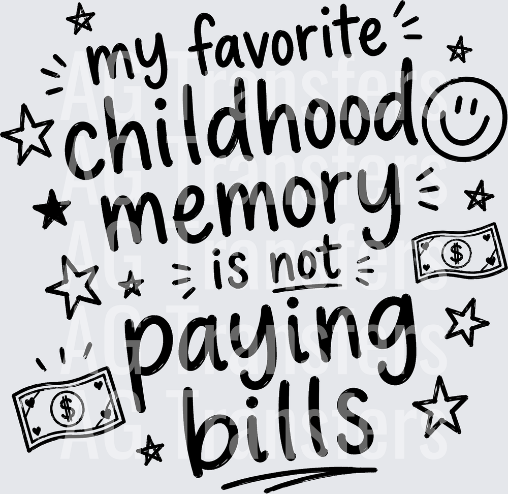 MY FAVORITE CHILDHOOD MEMORY black