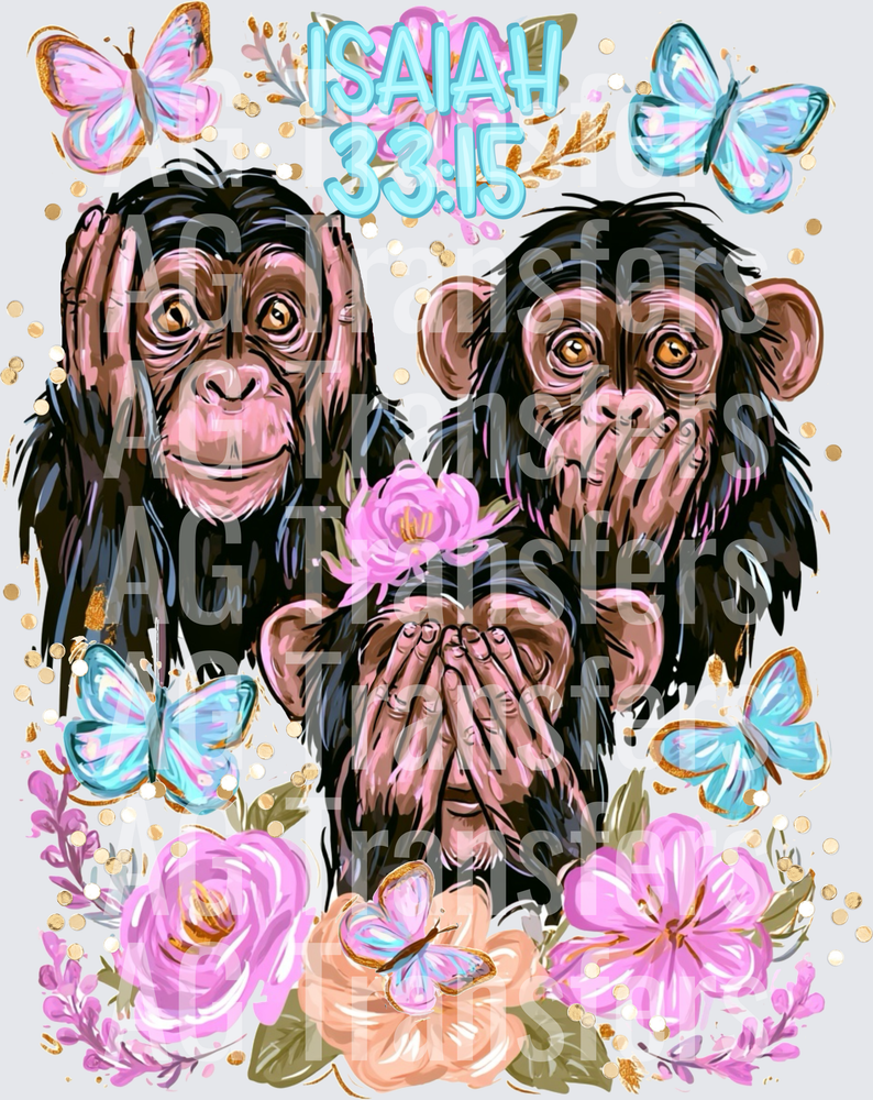 Isaiah 33_15 Monkey Floral