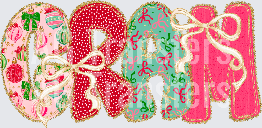 ChristmasBowLace Gram