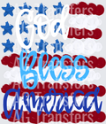 God bless America white and blue