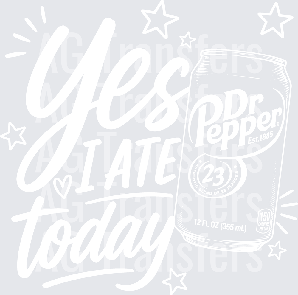 YES I ATE TODAY DP white