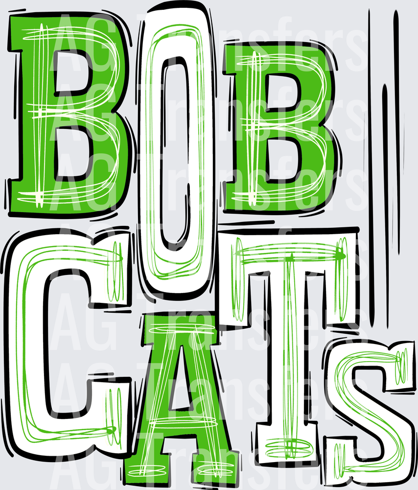 Bobcats Kelly Green and White