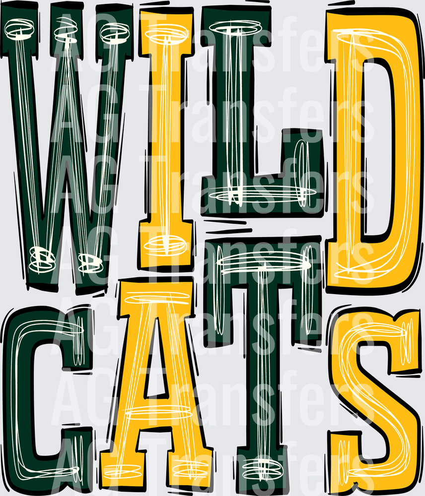 Wildcats Dark green- Yellow gold