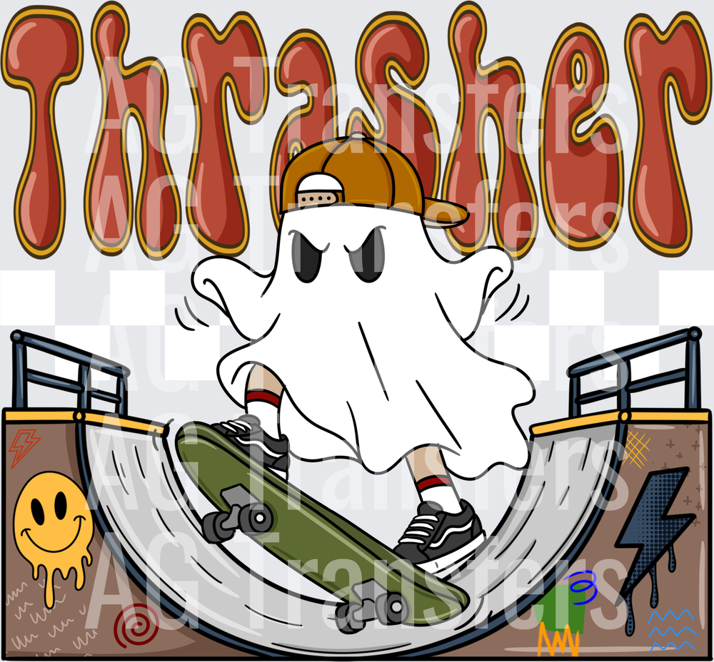 Thrasher ghost white checkered