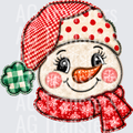 SNOWMAN FAUX EMBROIDERY