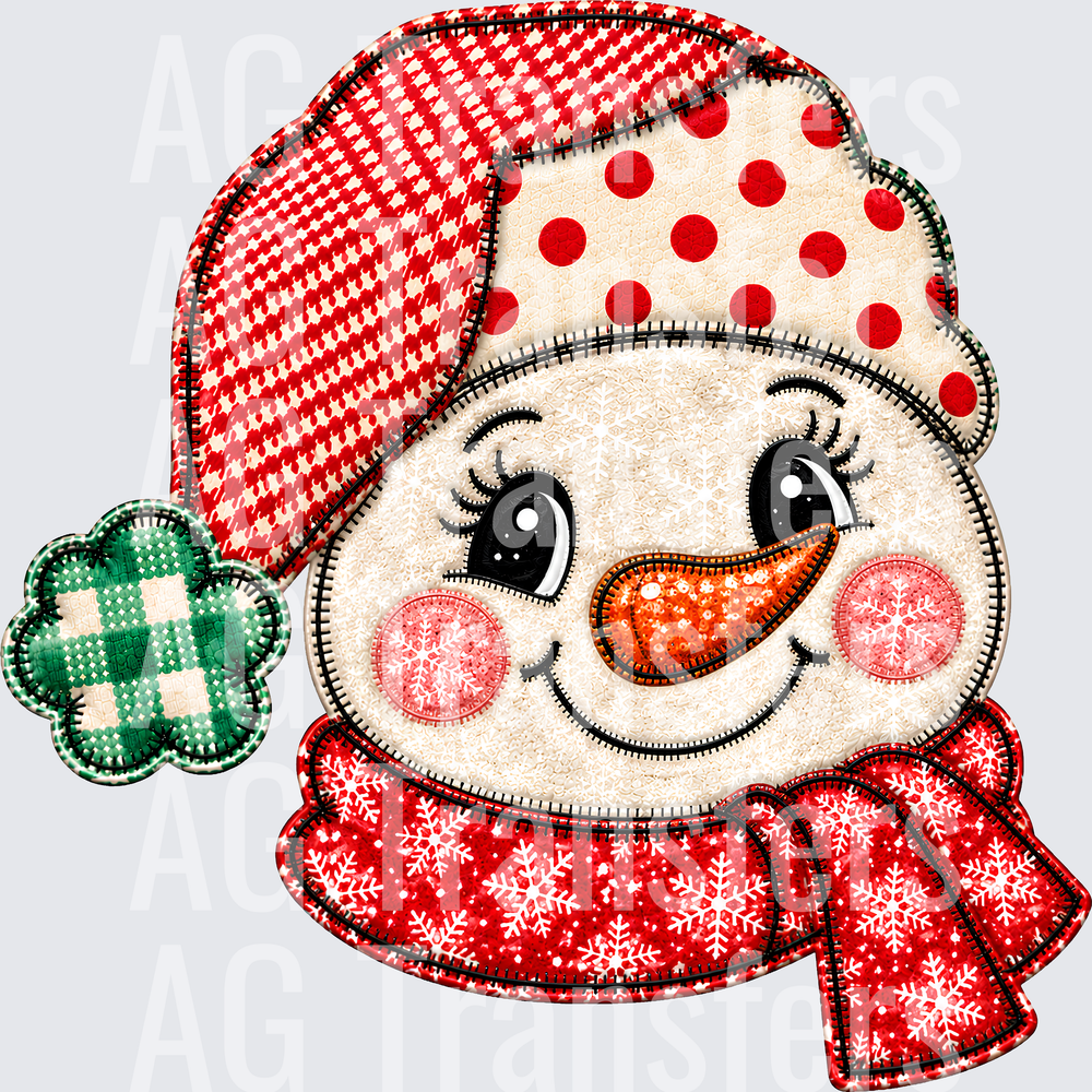 SNOWMAN FAUX EMBROIDERY