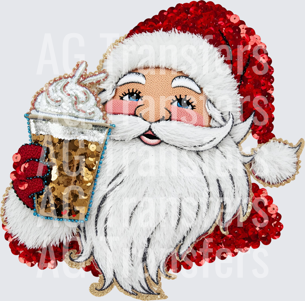 SANTA COFFEE SEQUINS