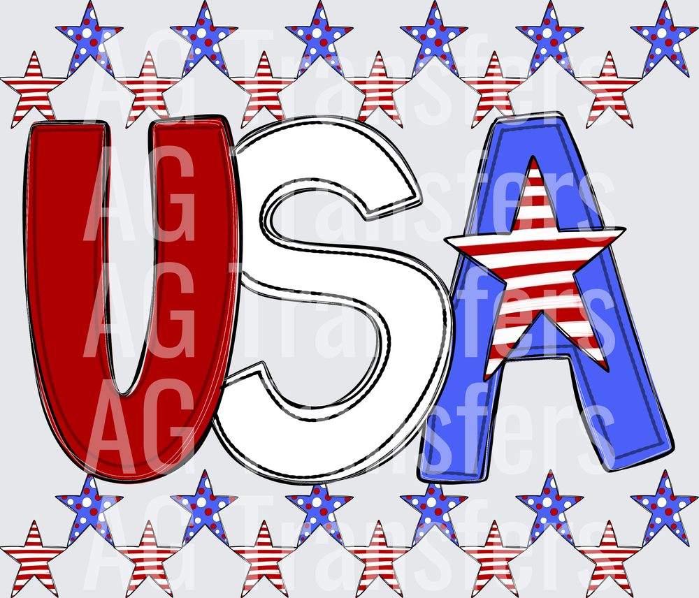 USA STAR BORDER NO BOW