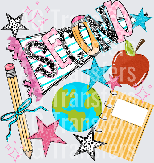 BACK TO SCHOOL NAME PENNANT SECOND