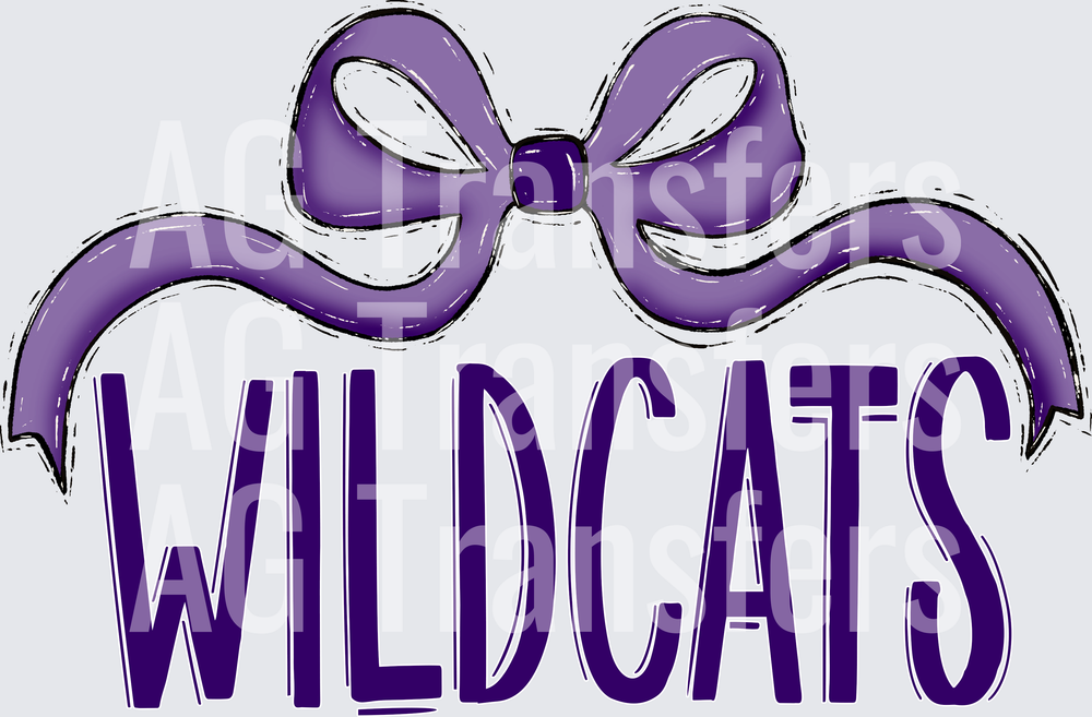 BOW ZIPCODE WILDCATS PURPLE