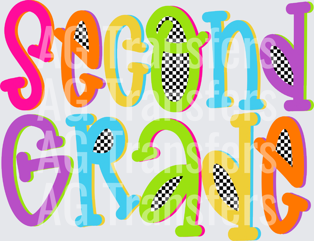 SECOND GRADE COLORFUL CHECKERED
