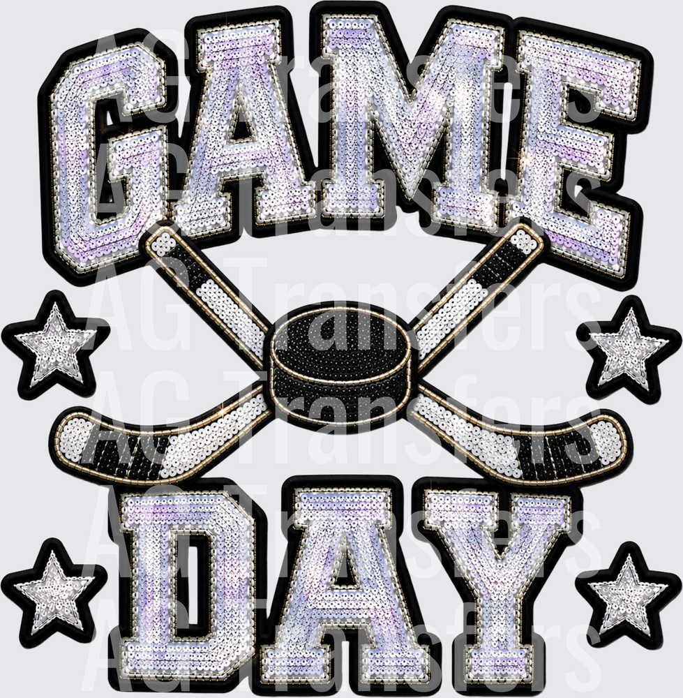 GAME DAY FAUX SEQUIN HOCKEY