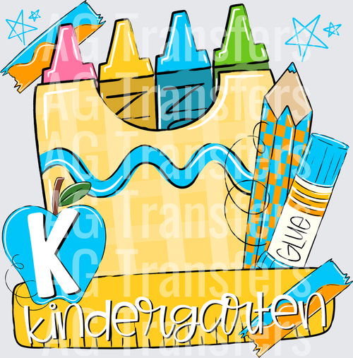 BACK TO SCHOOL BLUE KINDERGARTEN
