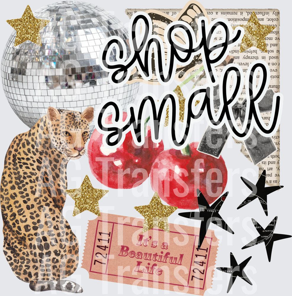 SHOP SMALL COLLAGE LEOPARD