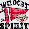 Pennant Mascots WILDCAT Spirit Red