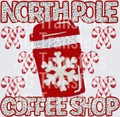 north pole coffee shop embroidery