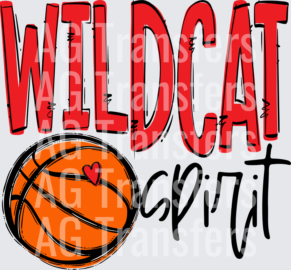 Team Go Spirit WILDCAT BASKETBALL RED