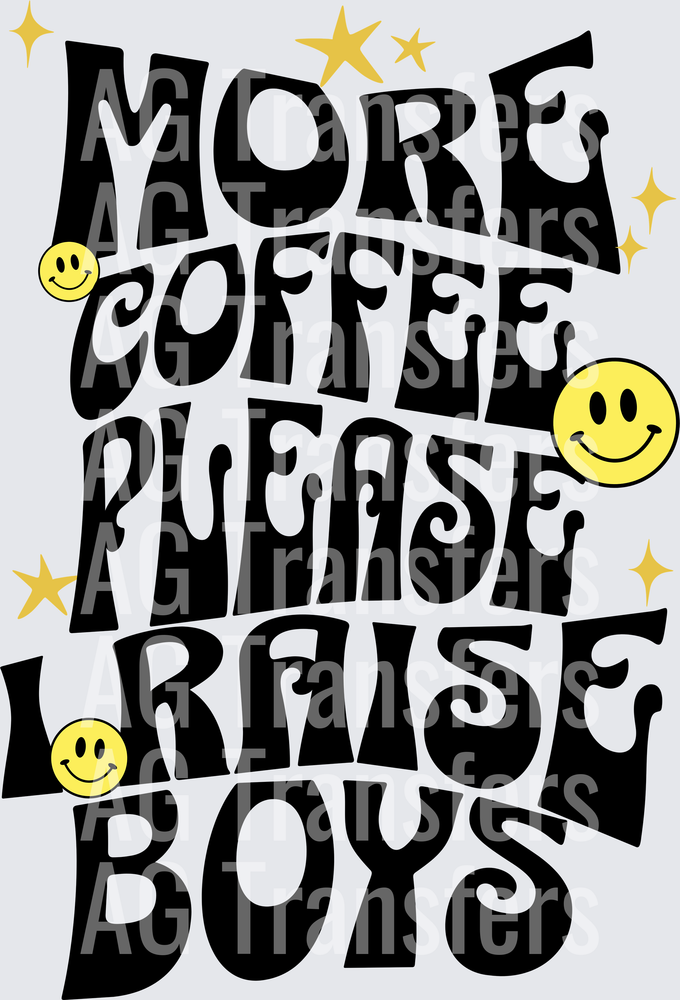 MORE COFFEE BOYS BLACK FONT