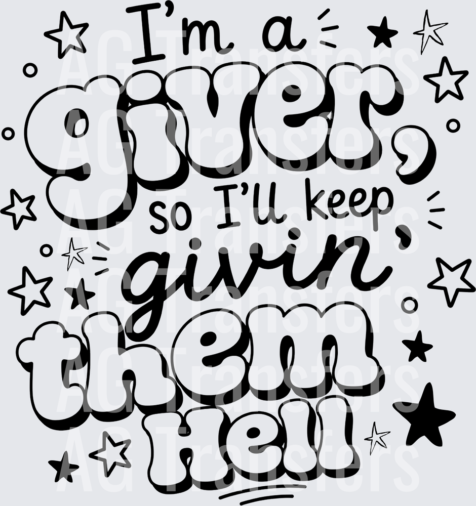 IM A GIVER BLACK