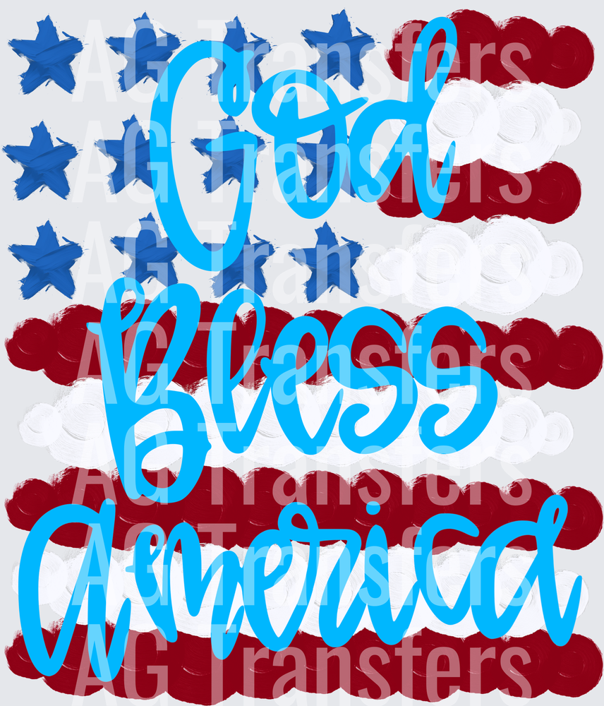 God bless America blue