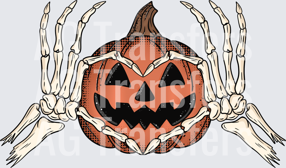 Heart hand pumpkin