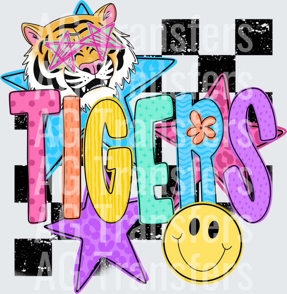 Checkered mascot tigers