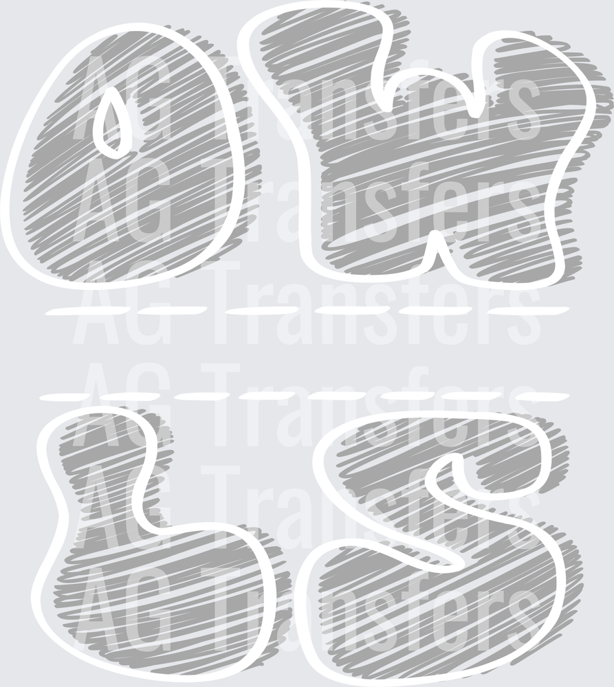 Sketch Mascot Names OWLS GRAY WHITE
