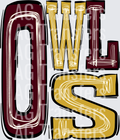 Owls Gold and Maroon