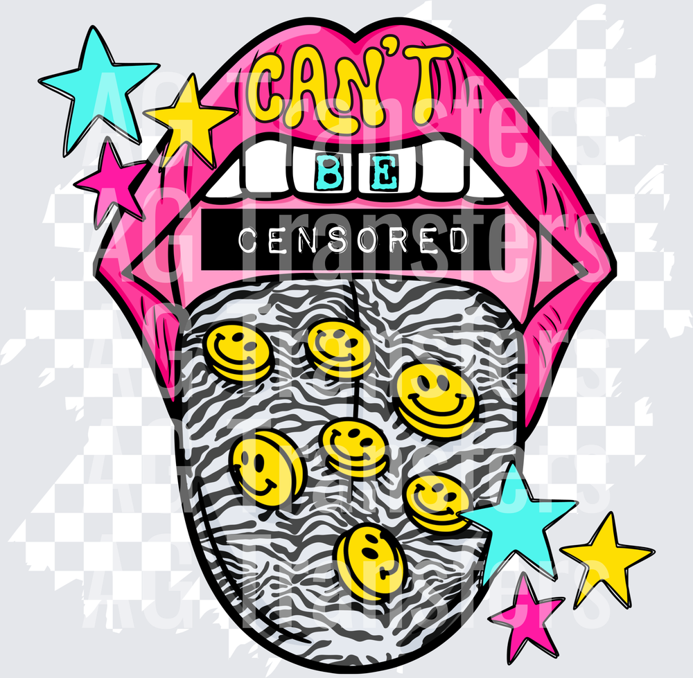 Can’t be censored checkered and stars